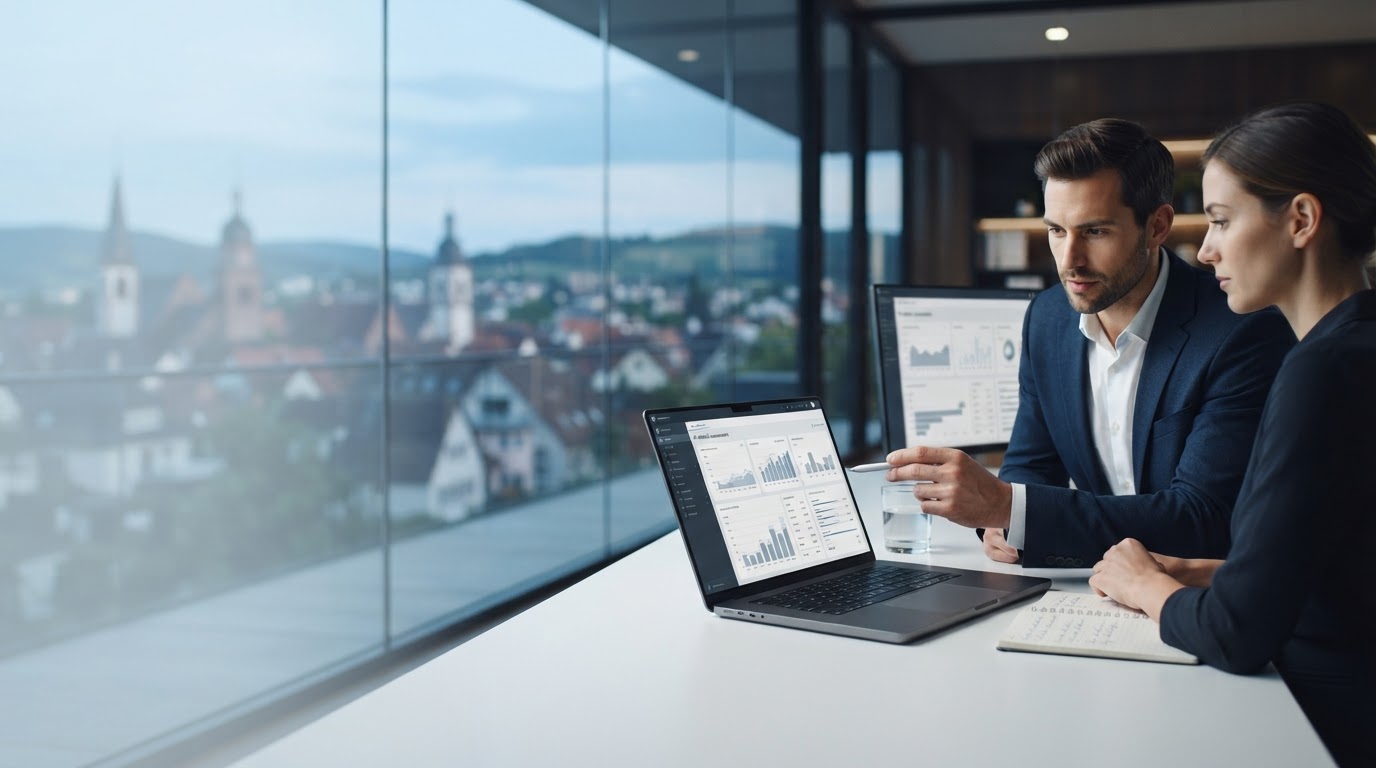 Schwan Zinsheim Dashboard-Oberfläche zur Visualisierung von Krypto-Portfoliodaten